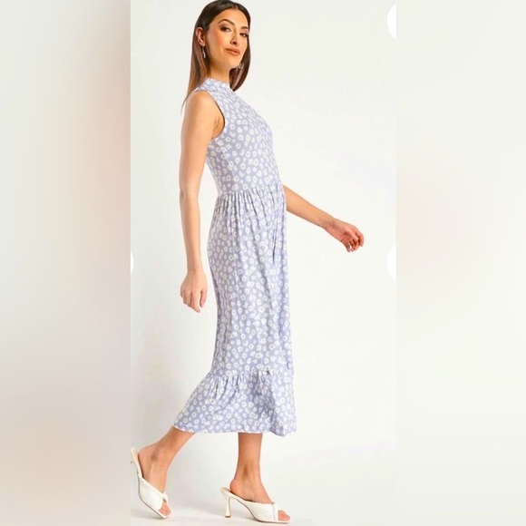 Miss Selfridge Daisy Print Midi Tiered Dress - Picture 5 of 8